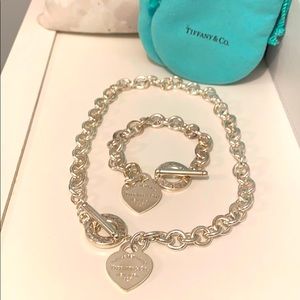 Tiffany & Co Heart Tag Necklace & Bracelet